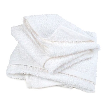 R & R Textile Pro-Clean Basics Anti-Bacterial Terry Cloth Rags, White, 1 Lb. - 99800 99800